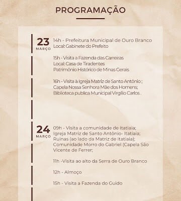 Agenda de
visita do promotor Marcelo Mafra