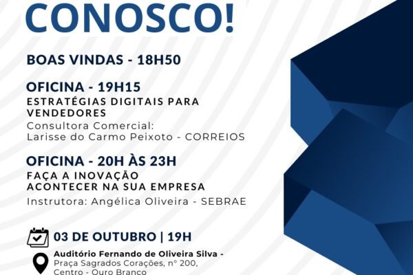 Palestra Estratégias Digitais para Vendedores na cidade de Ouro Branco-MG