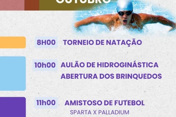 O Sparta Tênis Clube, na cidade de Ouro Branco/MG, convida todos para um sábado repleto de atrações
