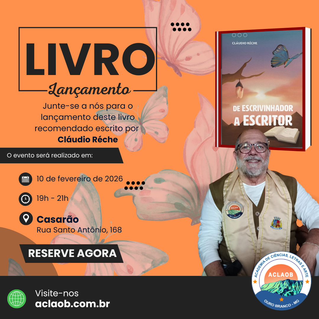 Lançamento do livro dia 10 de fevereiro